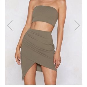 NASTY GAL NWT wrap skirt bandeau set